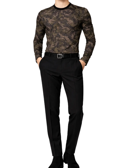 Dolce & Gabbana Multicolor Camouflage Long Sleeves T-shirt