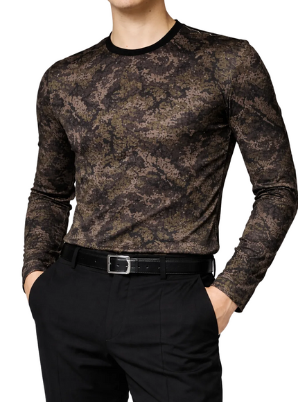 Dolce & Gabbana Multicolor Camouflage Long Sleeves T-shirt