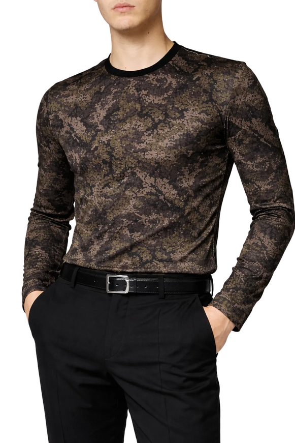 Dolce & Gabbana Multicolor Camouflage Long Sleeves T-shirt