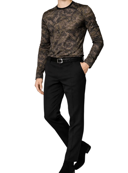 Dolce & Gabbana Multicolor Camouflage Long Sleeves T-shirt