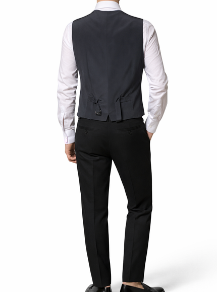 Dolce & Gabbana Gray Plaid Virgin Wool Formal Waistcoat Vest