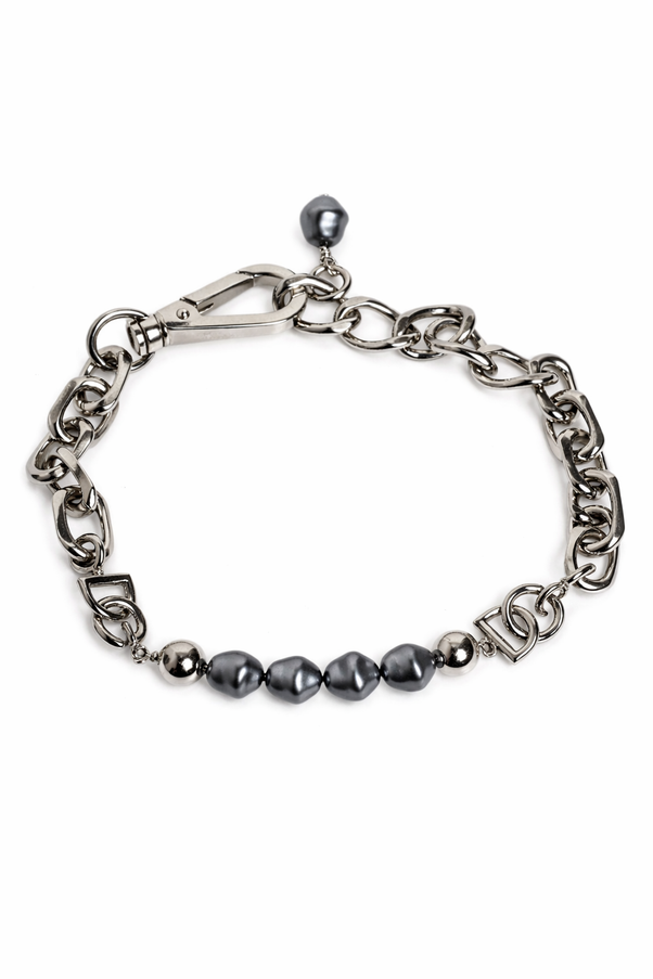 Dolce & Gabbana Silver Tone Chain Lobster Clasp Bracelet