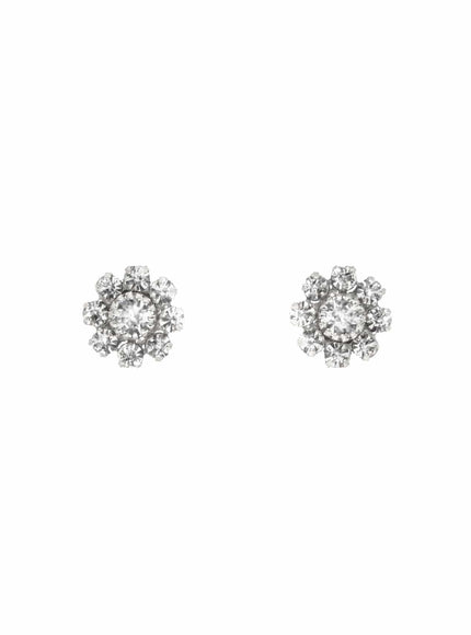 Dolly Small Floral Crystal Stud Earrings