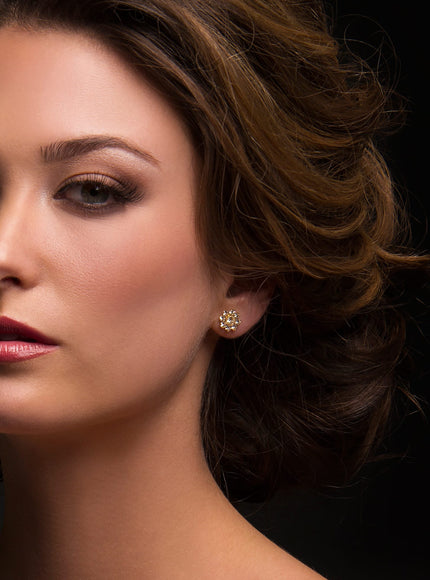 Dolly Small Floral Crystal Stud Earrings