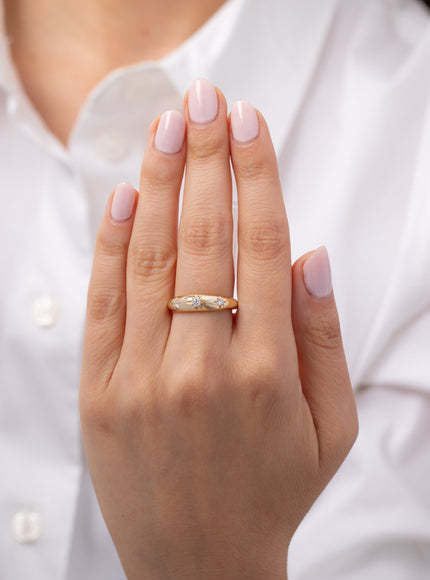Zoe Lev Domed Starburst Ring