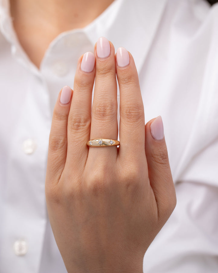 Zoe Lev Domed Starburst Ring