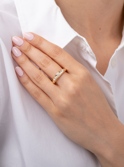 Zoe Lev Domed Starburst Ring