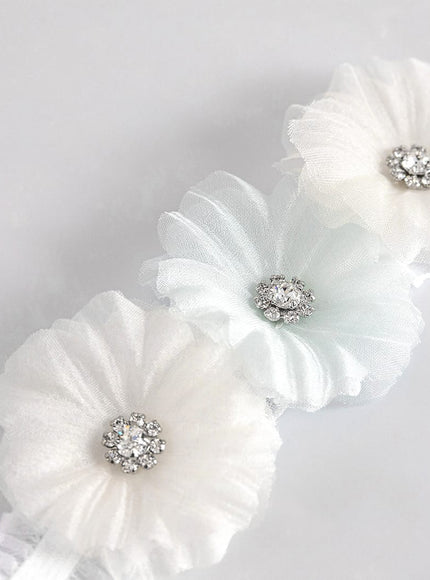 Donna "Something Blue" Floral Garter