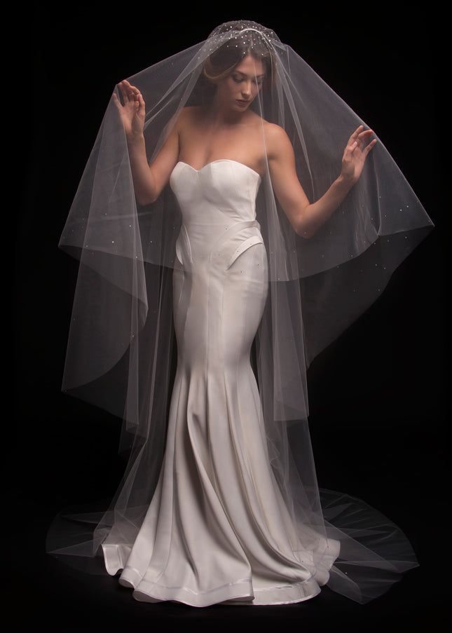 Dream Two-Tier Crystal Cathedral Veil