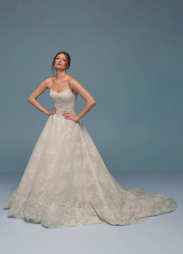 Lazaro Dru Beaded Lace Wedding Dress