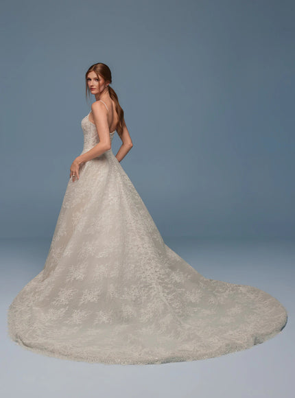 Lazaro Dru Beaded Lace Wedding Dress