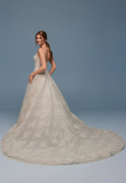 Lazaro Dru Beaded Lace Wedding Dress