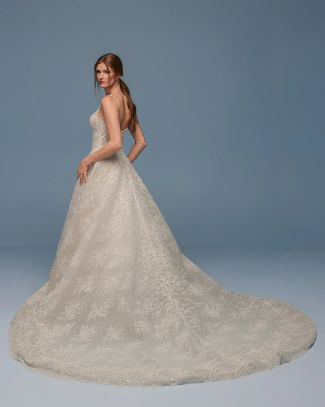 Lazaro Dru Beaded Lace Wedding Dress