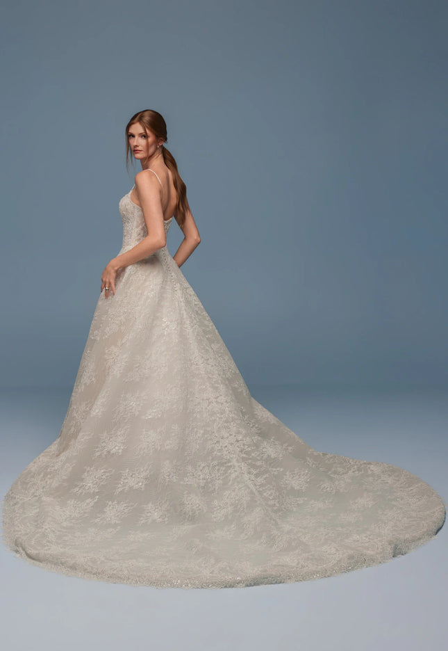 Lazaro Dru Beaded Lace Wedding Dress