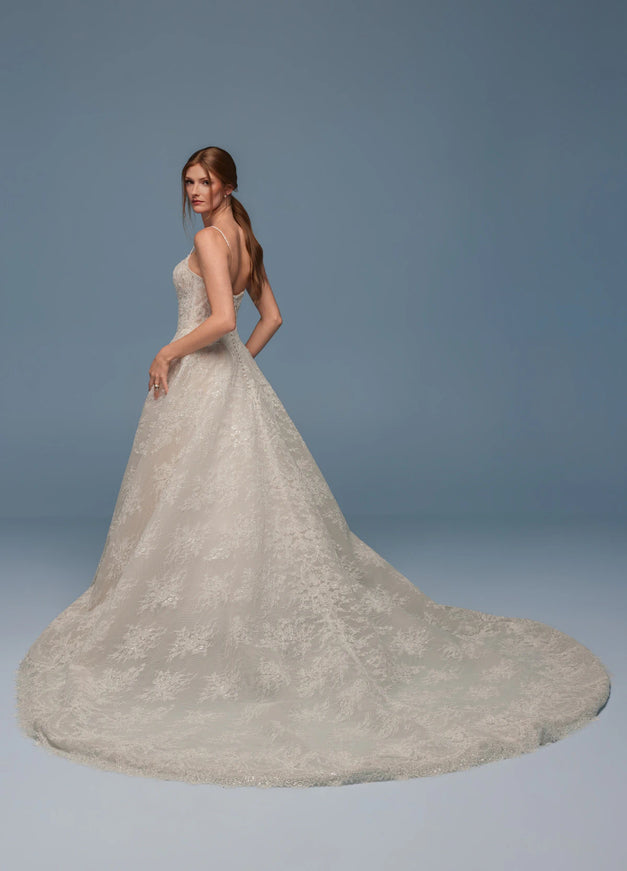 Lazaro Dru Beaded Lace Wedding Dress