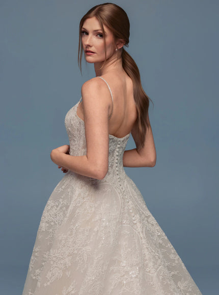 Lazaro Dru Beaded Lace Wedding Dress