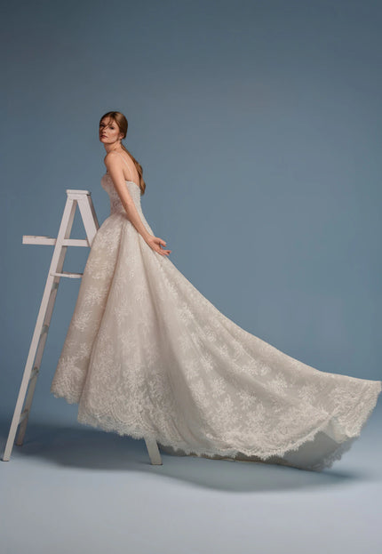 Lazaro Dru Beaded Lace Wedding Dress