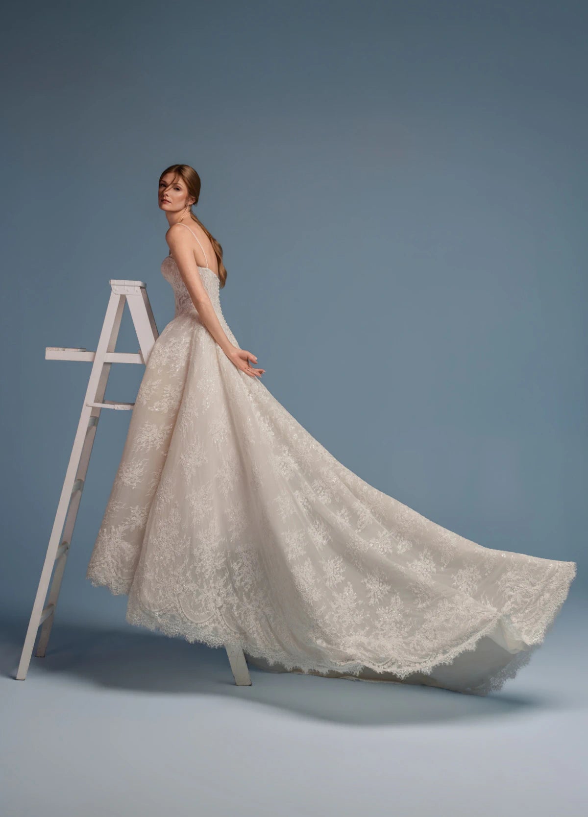 lazaro beaded wedding dress Lazaro Dru Beaded Lace Ball Gown Wedding Dress, US 26