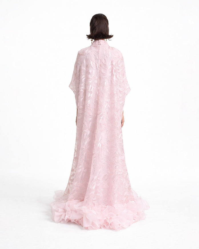 Gemy Maalouf Loose-Cut With Ruffled Hemline Kaftan