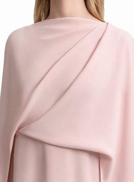 Gemy Maalouf Draped Long Kaftan Pink