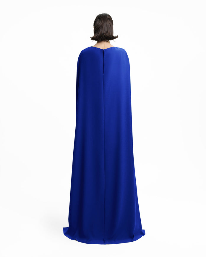Gemy Maalouf Draped Long Kaftan Blue