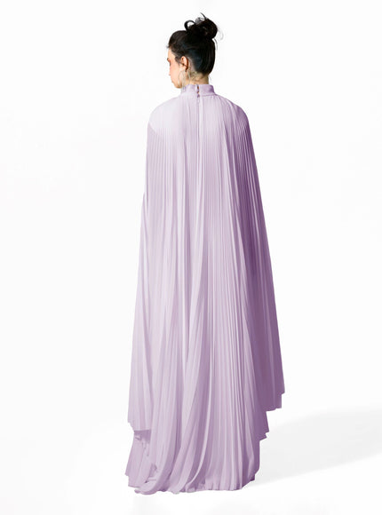 Gemy Maalouf Cape-Like Asymmetrical Gown Purple