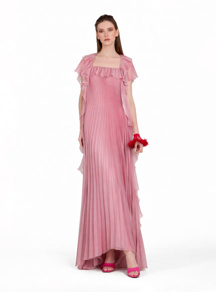 Gemy Maalouf Squared Neckline Blush Gown