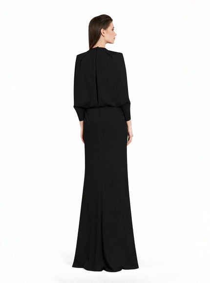 Gemy Maalouf Slim Cut Gown No. 1773 Black