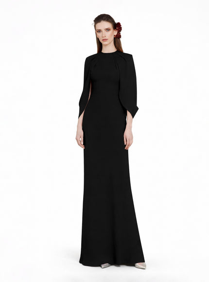 Gemy Maalouf Slim Cut Gown No. 1773 Black