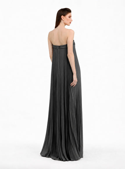 Gemy Maalouf Pleated Strapless Gown