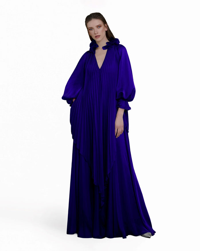 Gemy Maalouf Loose Cut Kaftan No. 1783 Blue