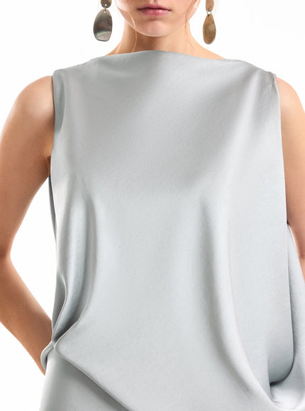 Gemy Maalouf Bateau-Neck Satin Gown