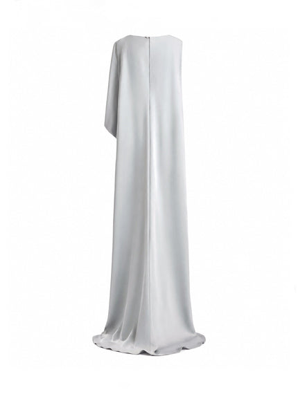 Gemy Maalouf Bateau-Neck Satin Gown