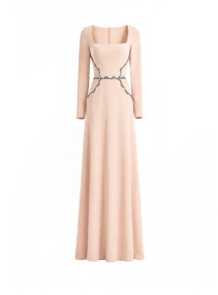 Gemy Maalouf Beaded Waist Gown