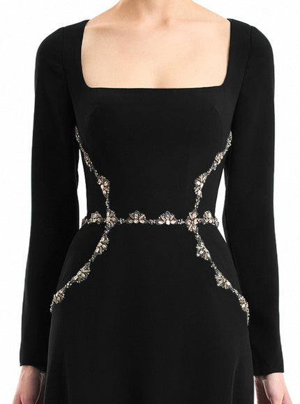 Gemy Maalouf Beaded Waist Gown