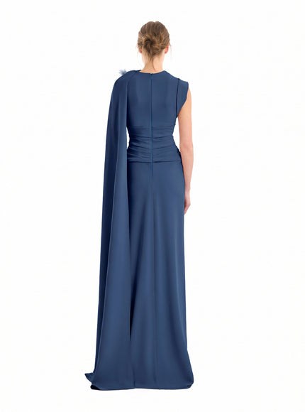 Gemy Maalouf Feathered Shoulder Gown