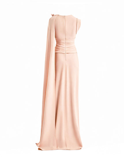 Gemy Maalouf Feathered Shoulder Gown