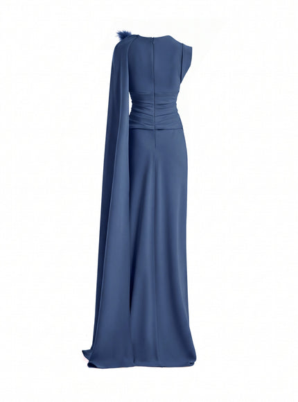 Gemy Maalouf Feathered Shoulder Gown