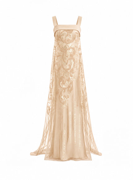 Gemy Maalouf Sheer Overlay Gown