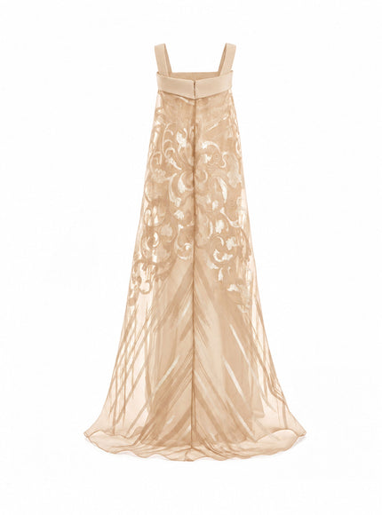 Gemy Maalouf Sheer Overlay Gown