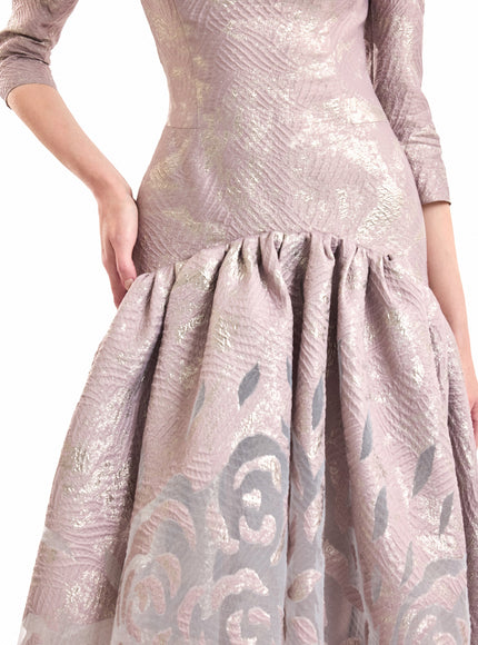 Gemy Maalouf Off-Shoulder Jacquard Gown No. 2192