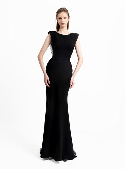 Gemy Maalouf Open Back Slim-Cut Gown