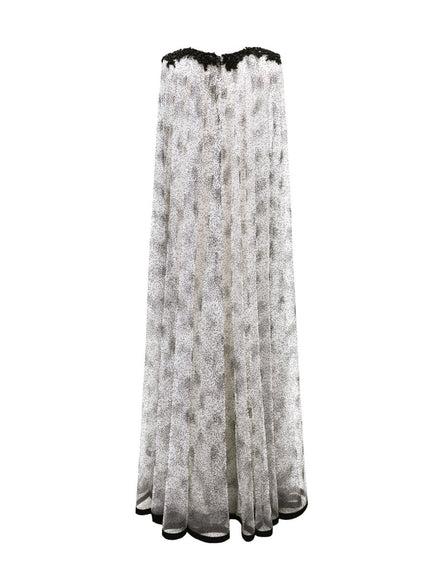 Gemy Maalouf Draped Shoulder Flower Kaftan