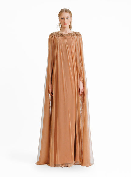 Gemy Maalouf Draped Back Loose-Cut Kaftan