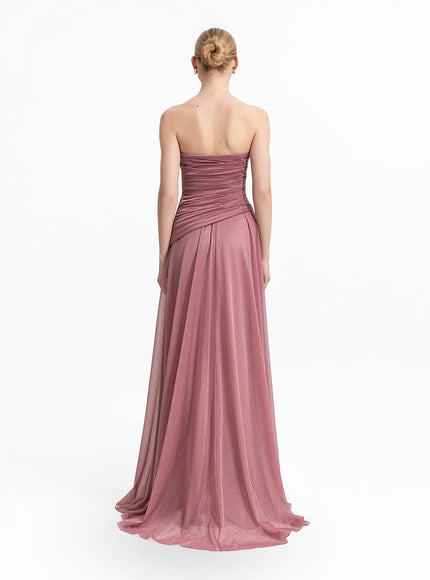 Gemy Maalouf Gown With Detachable Long Sleeves Top
