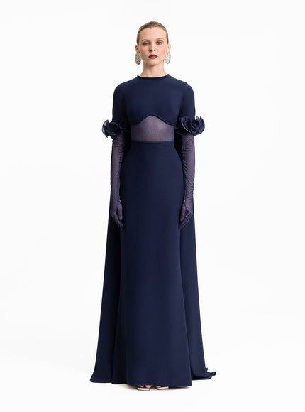 Gemy Maalouf See-Through Under-Bust Gown