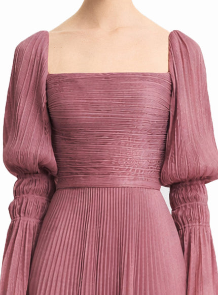 Gemy Maalouf Puff Sleeve And Flowy Skirt Gown