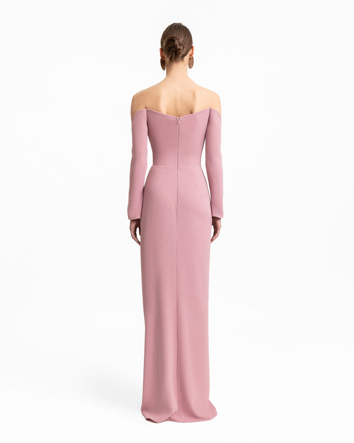 Gemy Maalouf Off-Shoulder Draped Gown