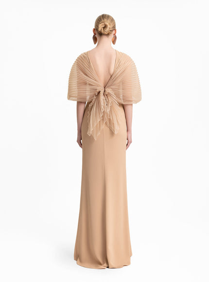 Gemy Maalouf Back Bow Detail Gown