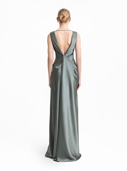 Gemy Maalouf Plunged V-Neckline Gown